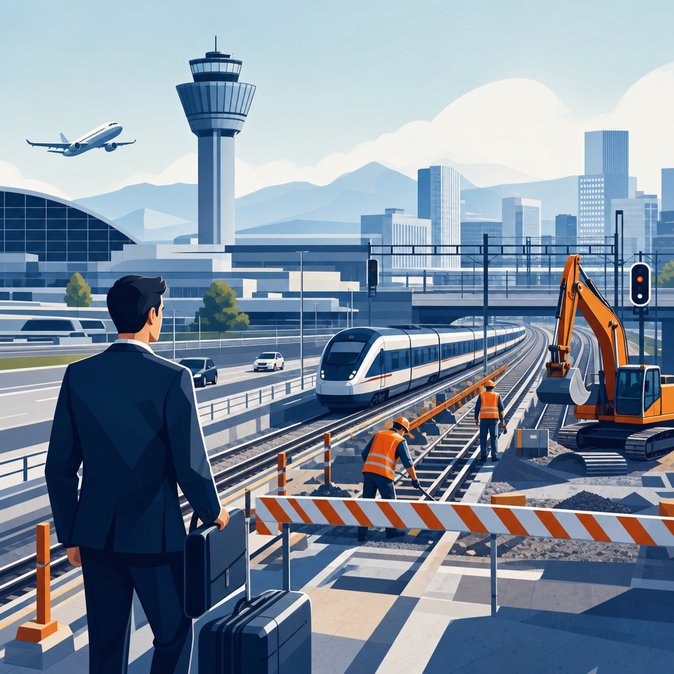 Track works choke rail access to Zurich Airport from 23 May to 3 July 2026