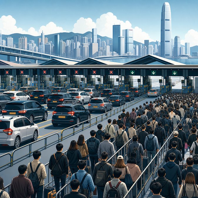 Holiday travel chaos: 673,000 residents jam land checkpoints after Buddha’s Birthday break