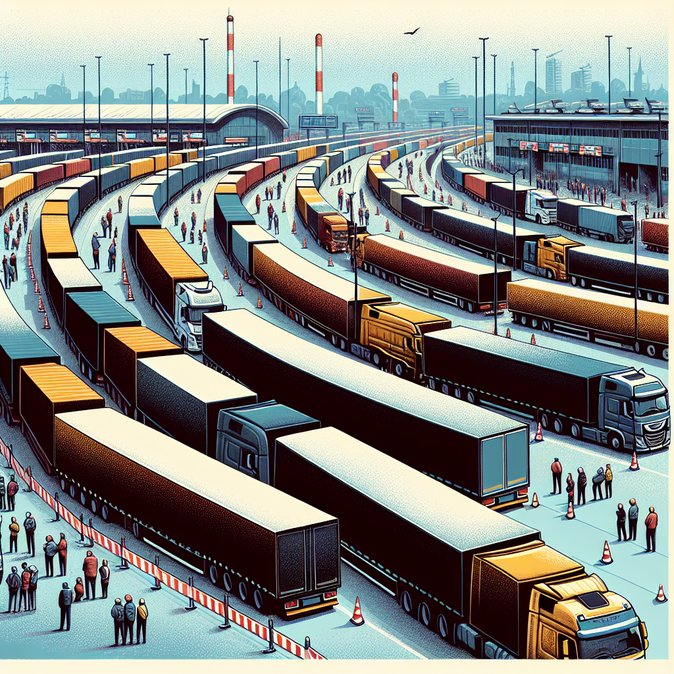 2,600 Trucks Still Stranded as Polish Carrier Blockade Grinds On at Three Crossings