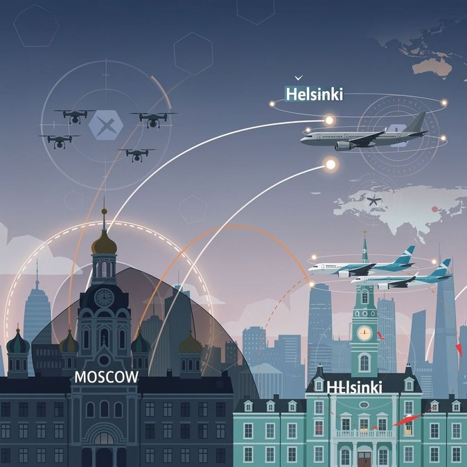 Moscow Drone Attacks Temporarily Close Airports, Prompting Rerouting Alerts for Finnish Travellers