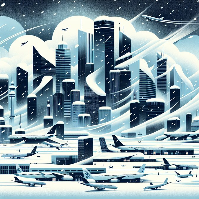 Northeast Snowstorm Triggers Hundreds of Flight Cancellations and Delays at New York-Area Airports