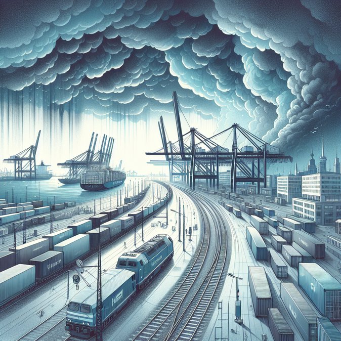 Port of Hamburg and rail freight links freeze as severe weather snarls supply chains