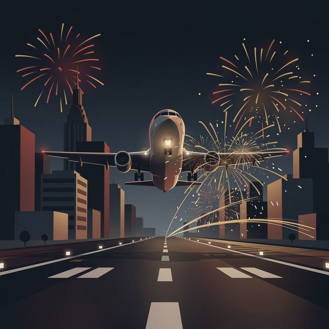 Vuelo de Delta Impactado por Fuegos Artificiales en Aproximación Final a Chicago Midway; FAA Inicia Investigación