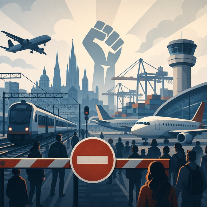 Nation-wide Three-Day Strike Brings Belgian Transport to a Standstill