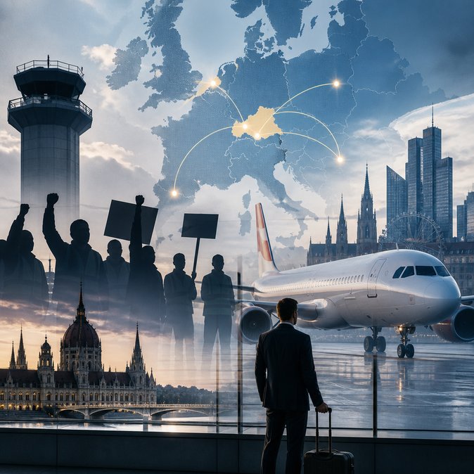 Strike ripple hits Austrian Airlines: Vienna–Brussels and Vienna–Frankfurt flights cancelled on 26 May