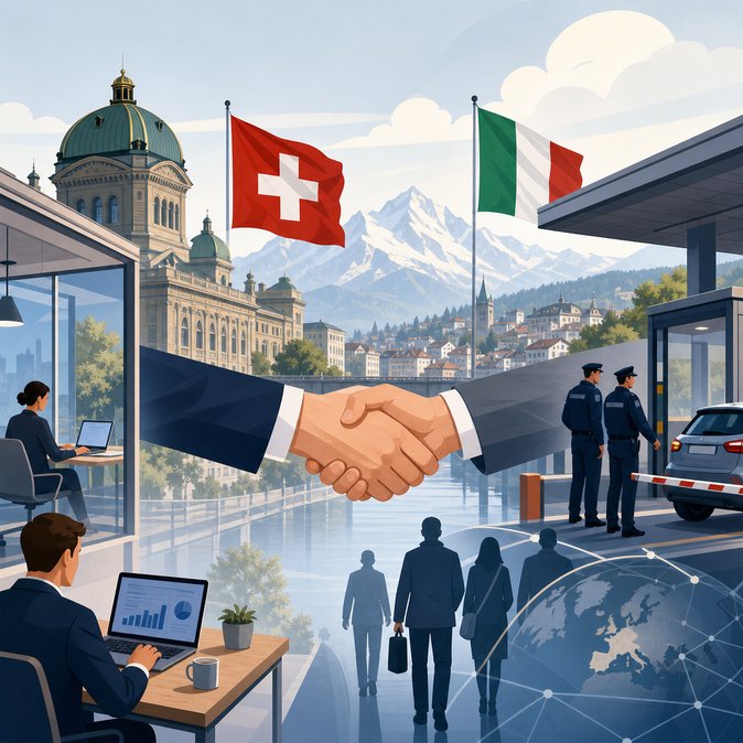 Bern and Rome pledge deeper cooperation on cross-border commuting and migration