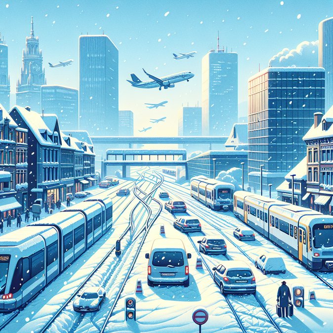 Nationwide Ice & Snow Snarl Belgian Planes and Trains as Workers Return from Holidays