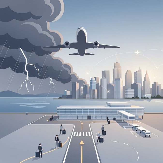 联合航空为东海岸商务旅客发布天气豁免政策