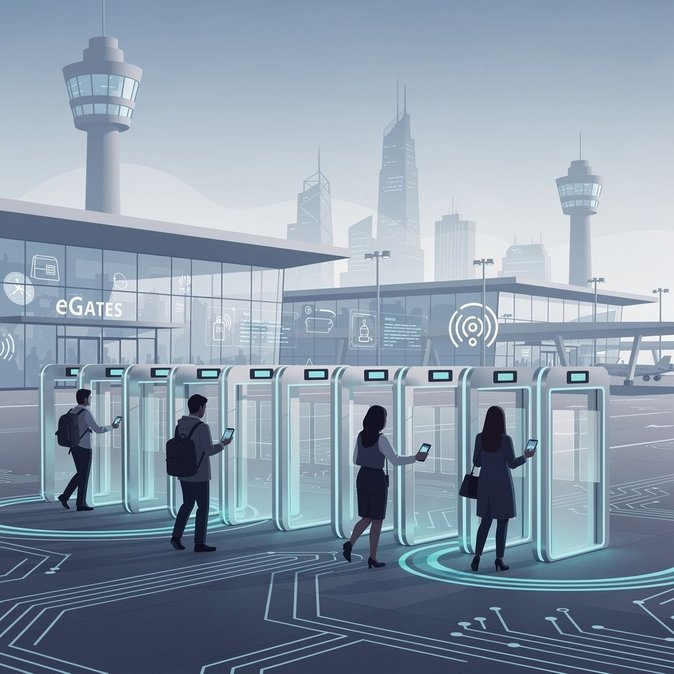 Implementan puertas electrónicas sin contacto en aeropuertos del Reino Unido, prometiendo controles fronterizos sin necesidad de pasaporte