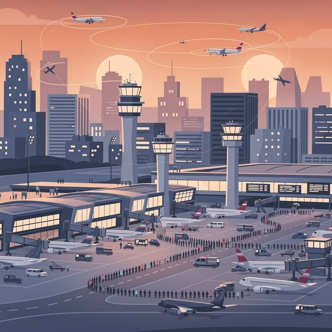 Operational Disruptions Hit Six U.S. Airports, 128 Flights Delayed or Canceled