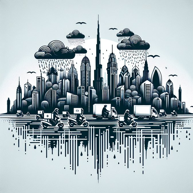 Food- and Parcel-Delivery Platforms Pause Operations as Rain Batters UAE Roads