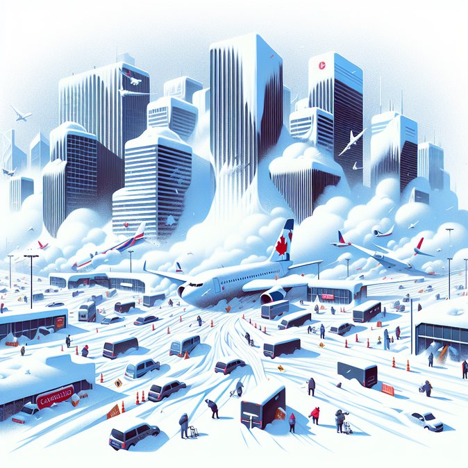 Snowstorm paralyses Canadian air network with 300+ flight disruptions in a single day