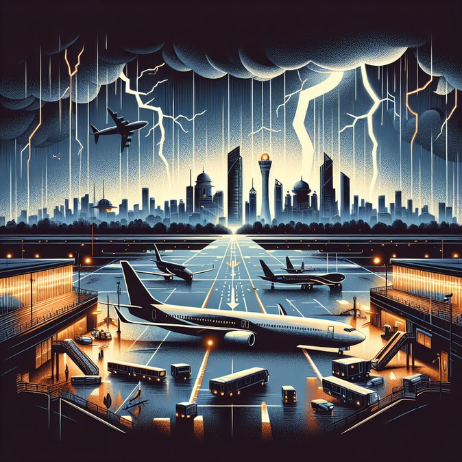 Severe Delhi thunderstorm diverts 24 flights and triggers aviation orange alert