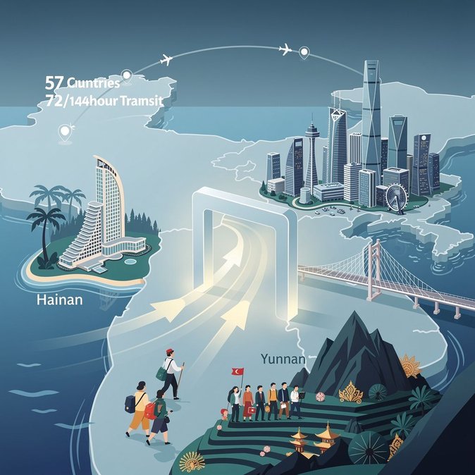 La Chine précise les règles d'entrée sans visa dans certaines régions et étend le dispositif de transit de 240 heures