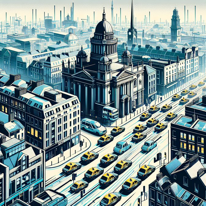 Taxi drivers blockade Dublin over Uber fixed-fare model, disrupting airport links