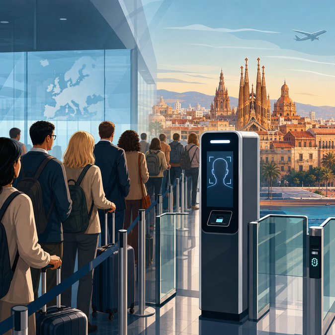 Long queues return as Spain sticks to full biometric EES checks while neighbours loosen rules