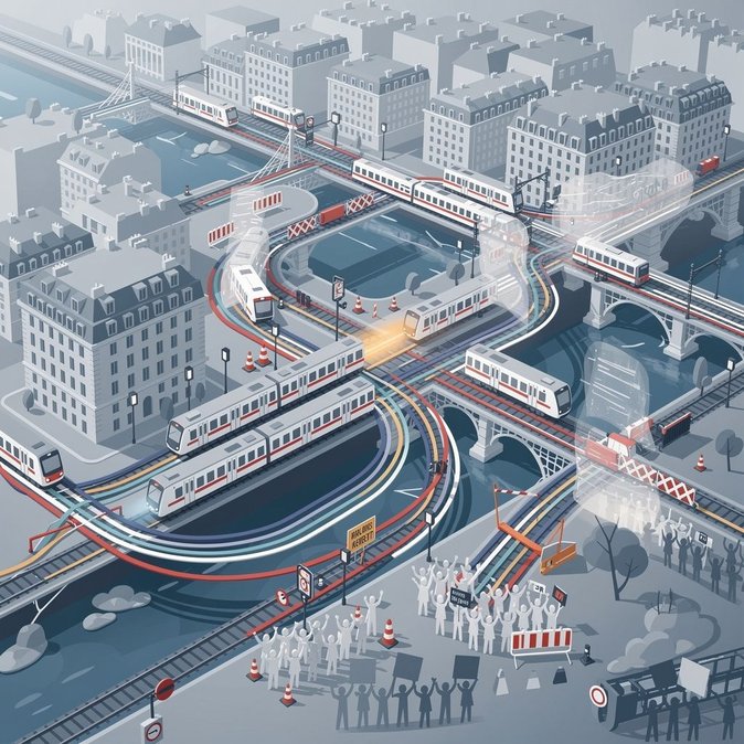 El transporte público de París enfrenta interrupciones durante una semana por protestas estudiantiles y trabajos de mantenimiento