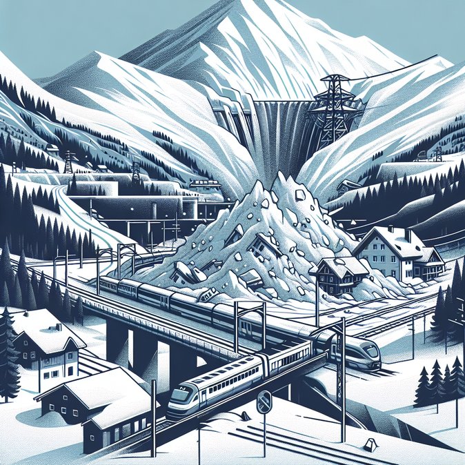 Avalanche Severs Road and Rail Links to Lötschental, Disrupting Commuter Flow