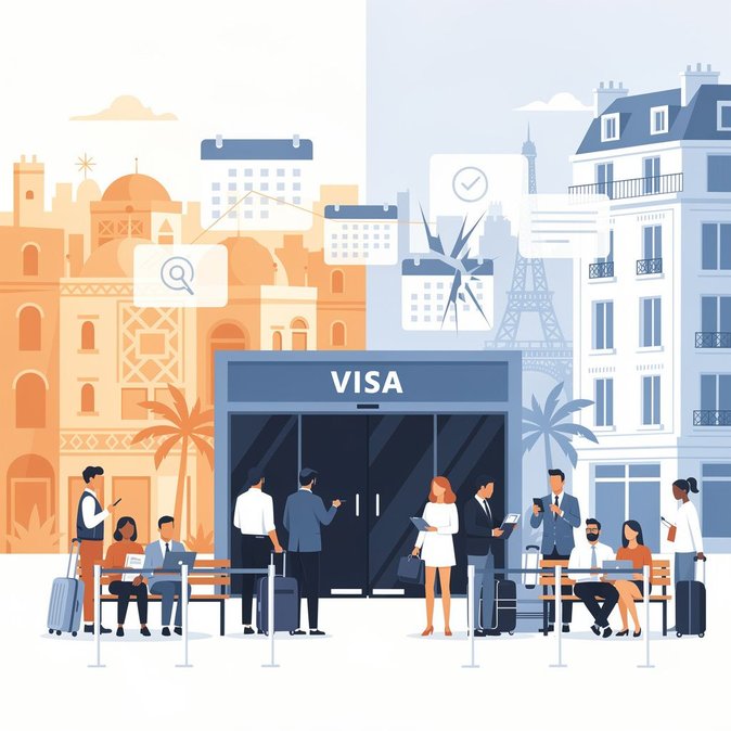 شركة كاباجو تغلق مراكز التأشيرات الجزائرية لأربعة أيام، مما يعرقل مسافري فرنسا
