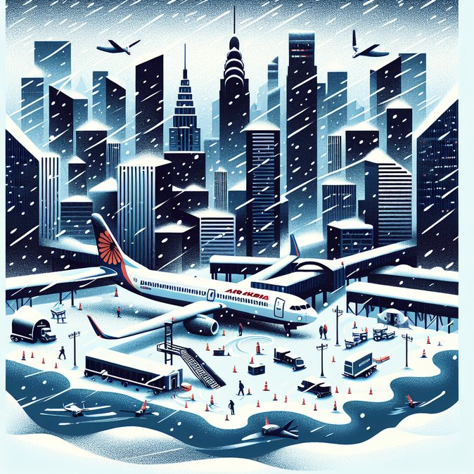Heavy Snowstorm Forces Air India to Cancel New York and Newark Flights