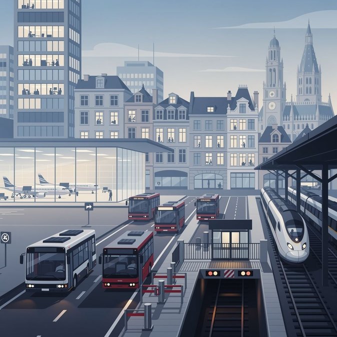Grève nationale perturbe les transports aériens, ferroviaires et bus en Belgique