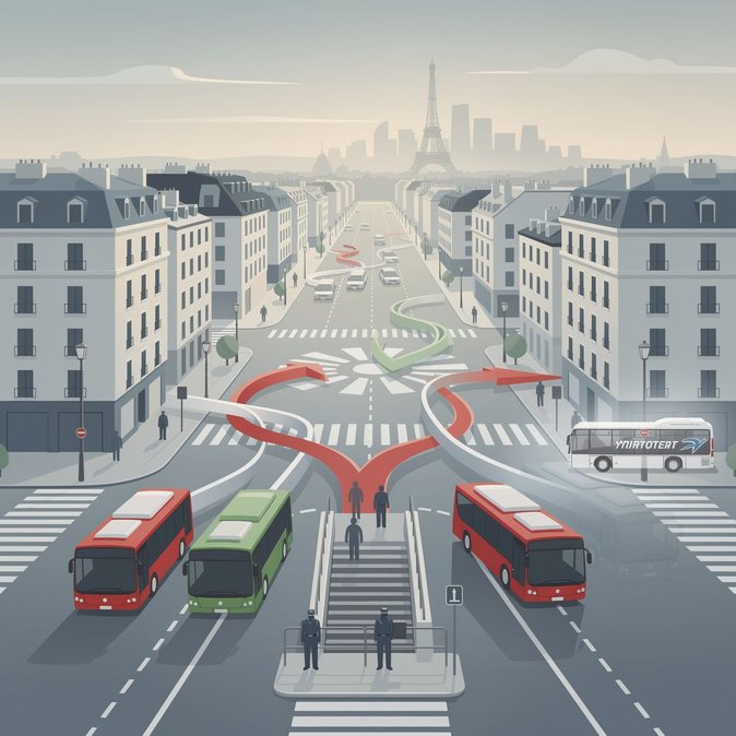 Public demonstrations to disrupt Paris bus and Roissy shuttle routes this afternoon