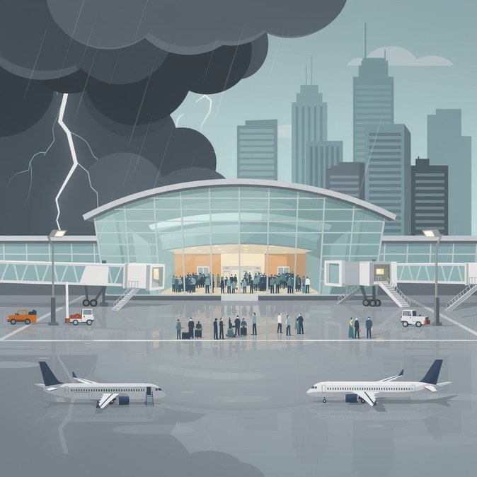 Severe weather and staffing shortages cause day-long disruption at Toronto Pearson