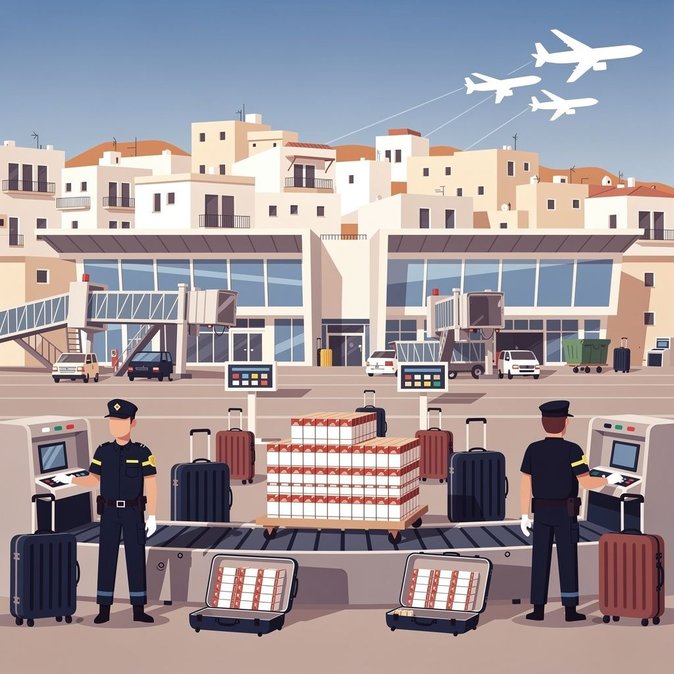 Aduanas intensifica la lucha contra el contrabando de cigarrillos en aeropuertos tras dos incautaciones en Pafos y Lárnaca