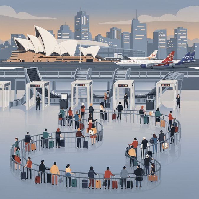 إضراب موظفي الأمن في مطار سيدني يهدد بتعطيل الرحلات الداخلية في 16 أكتوبر