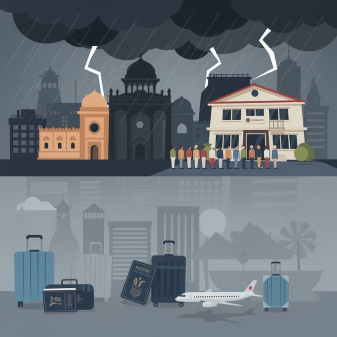 Lightning-Triggered Systems Failure Halts U.S. Visa Interviews at Kolkata Consulate