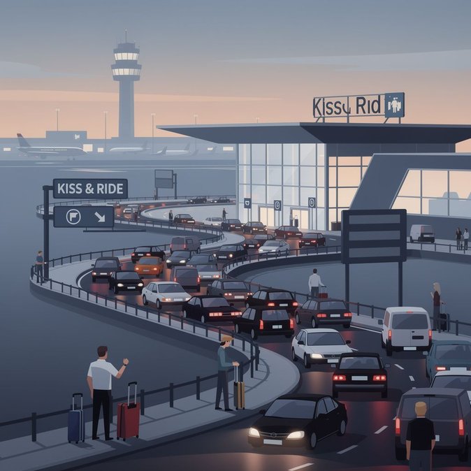 Caos en la zona de bajada de pasajeros en el aeropuerto de Charleroi provoca retrasos de hasta una hora