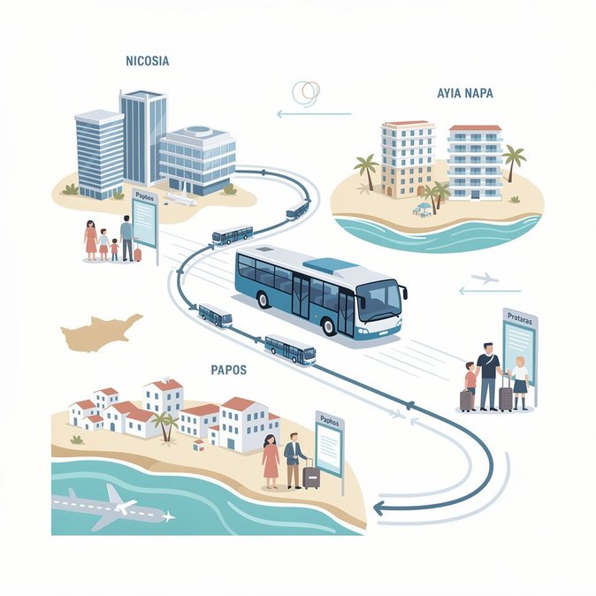 Kapnos Airport Shuttle Boosts Paphos Services, Offers Free Parking & Child Tickets