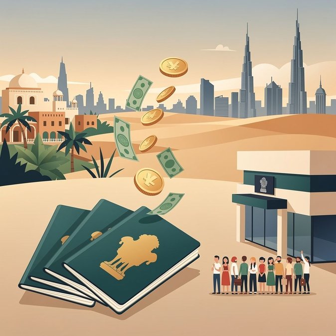 ارتفاع رسوم جواز السفر الهندي بنسبة 75% في الإمارات مع بدء تنفيذ عقد الاستعانة بمصادر خارجية الجديد