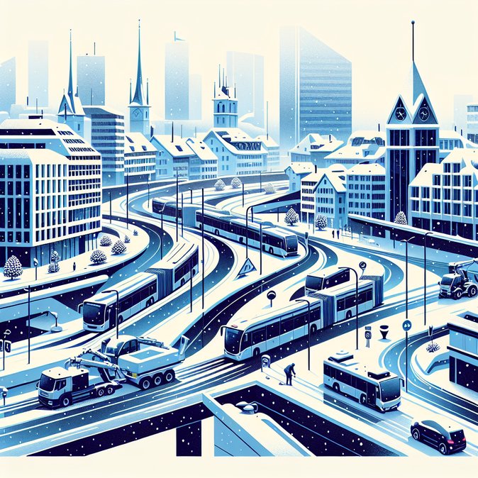 Snowstorm paralyses surface transport: Zurich buses halted, nearly 100 road accidents nationwide