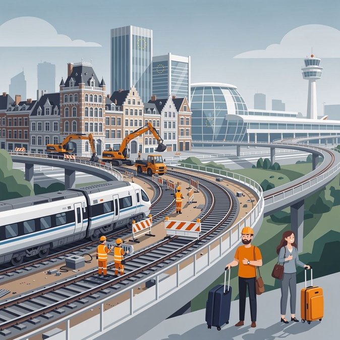 Trabajos de mantenimiento afectarán el anillo ferroviario este de Bruselas durante los próximos tres fines de semana