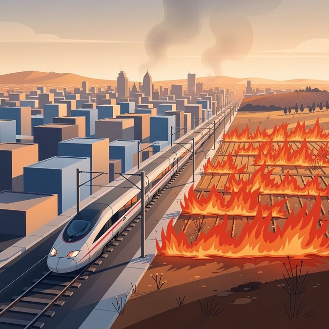 Incendie de forêt interrompt la ligne à grande vitesse Madrid-Barcelone pendant deux heures ; leçons de gestion de crise pour les responsables de la mobilité