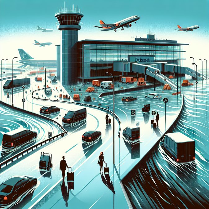 Hailstorm floods access roads to Paphos Airport, causing ground delays but no flight cancellations