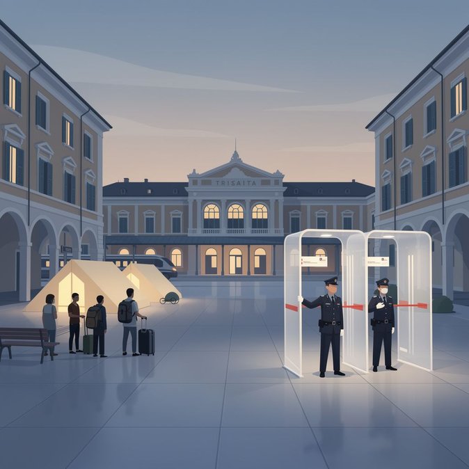 La policía de Trieste restringe el acceso de voluntarios en la Piazza Libertà ante el aumento del flujo migratorio