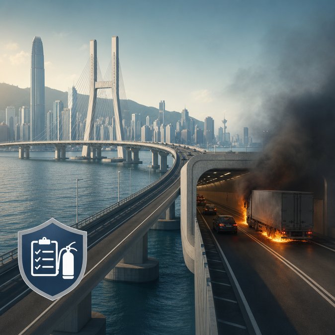 Vehicle Fire Temporarily Shuts Hong Kong–Zhuhai–Macau Bridge Tunnel, Causing Major Cross-Border Delays