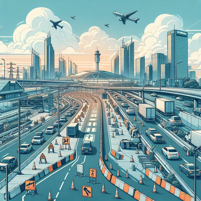 Melbourne Airport warns of hour-long landside delays amid major road works