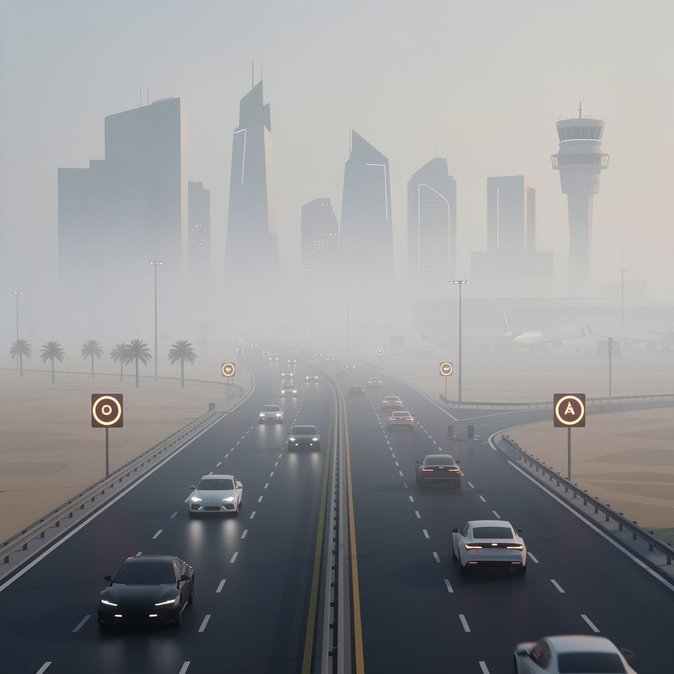 Un épais brouillard impose une limitation temporaire de vitesse à 80 km/h sur les principales autoroutes d'Abou Dhabi
