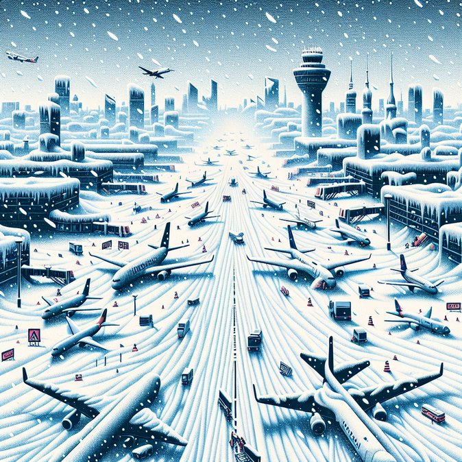 Snowstorm across northwest Europe ripples into Poland, triggering hundreds of flight delays at Warsaw and Kraków