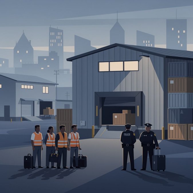 Neuf étrangers interpellés dans un centre logistique de Bydgoszcz pour infractions liées aux visas et permis de travail