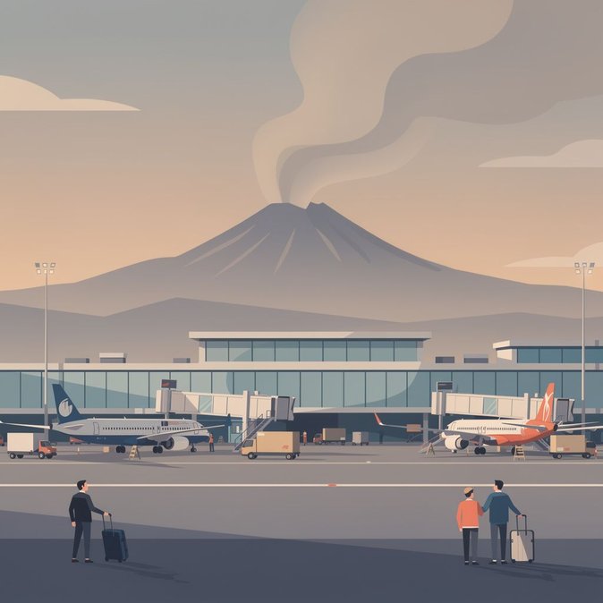 La ceniza del Etna mantiene parcialmente cerrado el aeropuerto de Catania, afectando 190 vuelos en 48 horas