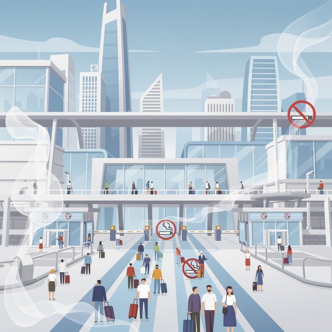 شنتشن تعلن ستة من أكثر المعابر البرية ازدحامًا مناطق خالية من التدخين لتحسين تجربة المسافرين