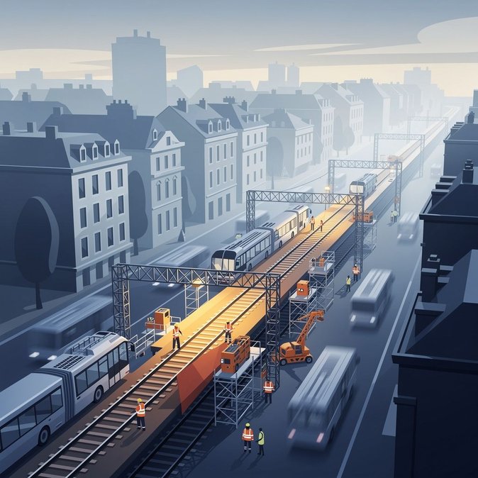 Comienzan tres semanas de mantenimiento en la vía del corredor ferroviario del anillo interior de Bruselas