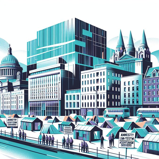 Asylum Seekers Pitch Tents at Dublin Department to Demand Regularisation