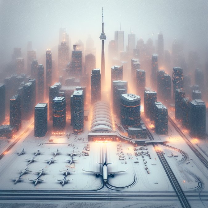 Winter Storm Grounds Scores of Flights at Toronto Pearson and Billy Bishop Airports