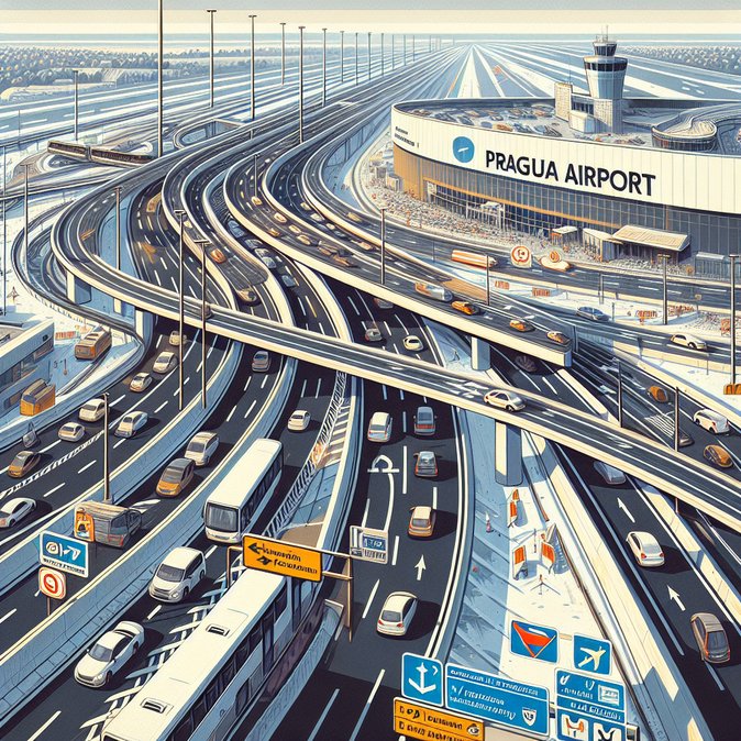 Roadworks on I/7 Bring Hour-Long Delays to Prague Airport Access Roads