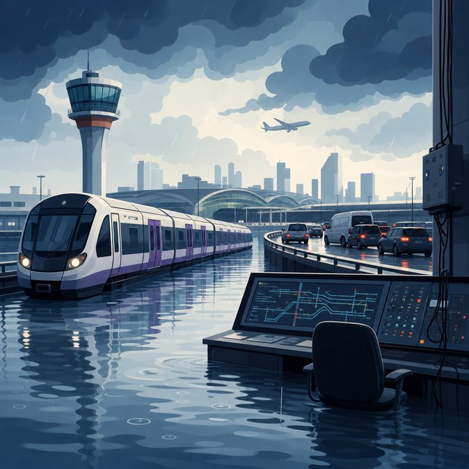 Burst pipe at Heathrow floods signal room, cutting rail links on peak getaway day